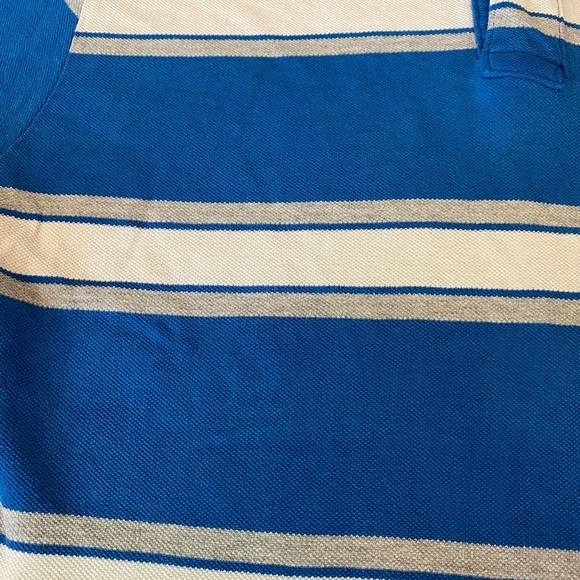 Vintage Kansas Jayhawks Joe College Polo Shirt Size Large Color Blue White - Picture 4 of 6